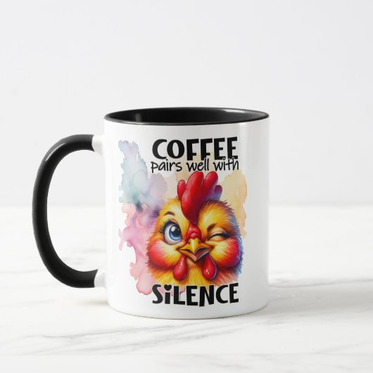 コーヒーは沈黙と合う マグカップ (左)