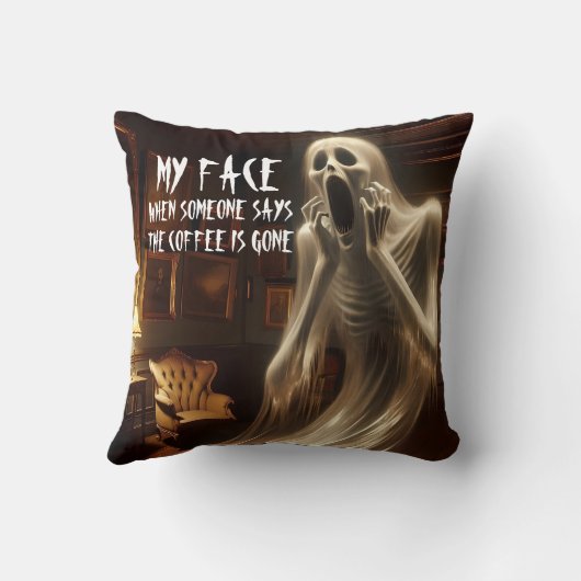 コーヒーは消えた! クッション (裏面)