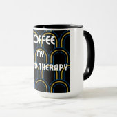 コーヒーは液体セラピー | コーヒスタイリッシューマググ マグカップ (正面右)