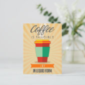 コーヒーは液体型枠 ポストカード (スタンド正面)