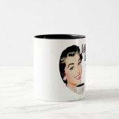 コーヒーは生命をちょうど尋ねます私の子供に救います ツートーンマグカップ (中央)