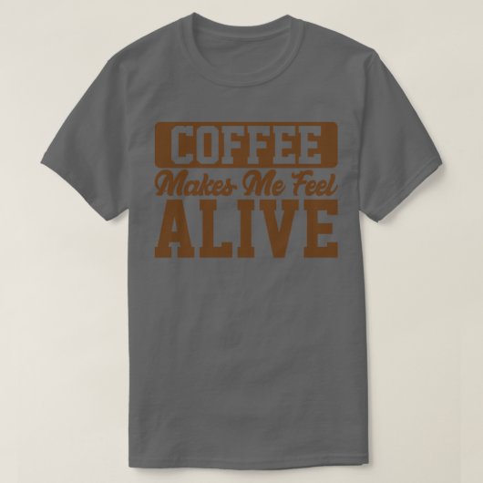 コーヒーは生感じきのコーヒー好き Tシャツ (デザイン正面)