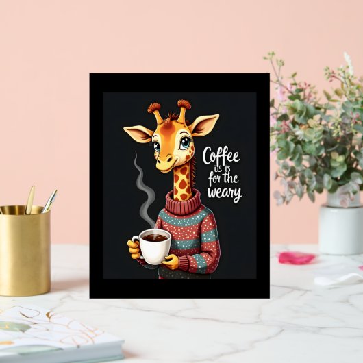 コーヒーは疲れたキラおもしろいフ・コーヒー愛好家のための アクリルサイン (ウェディング)