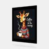 コーヒーは疲れたキラおもしろいフ・コーヒー愛好家のための アクリルサイン (傾斜)