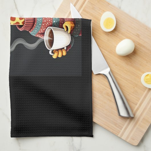 コーヒーは疲れたキラおもしろいフ・コーヒー愛好家のための キッチンタオル (四つ折り)