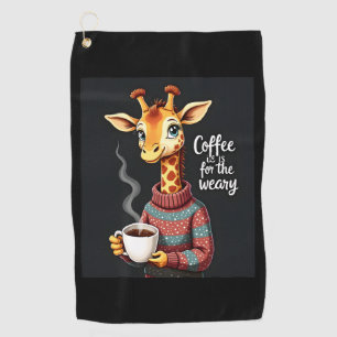 コーヒーは疲れたキラおもしろいフ・コーヒー愛好家のための ゴルフタオル