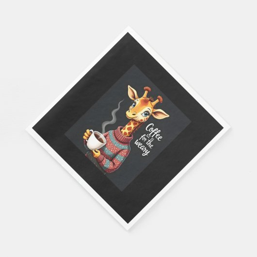 コーヒーは疲れたキラおもしろいフ・コーヒー愛好家のための スタンダードランチョンナプキン (角)