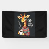 コーヒーは疲れたキラおもしろいフ・コーヒー愛好家のための 横断幕 (横)
