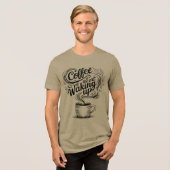 コーヒーは目覚めの芸術 トライブレンドＴシャツ (正面全面)