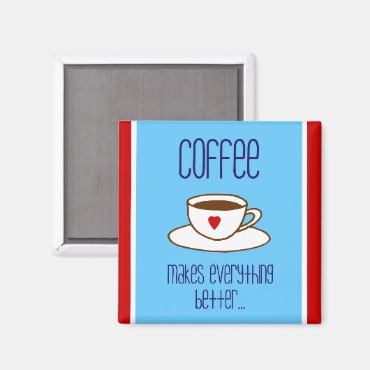 コーヒーは磁石を良くする マグネット (正面/裏面)