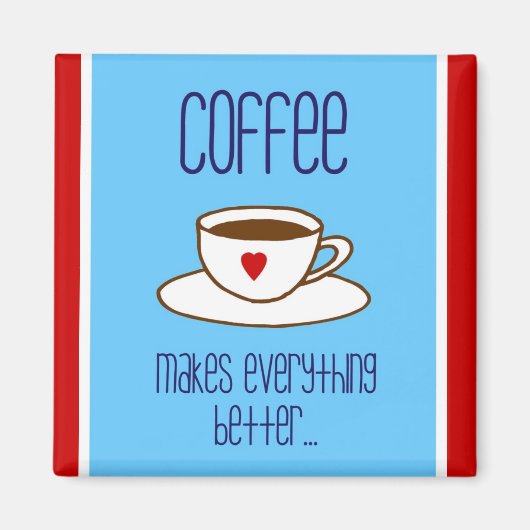 コーヒーは磁石を良くする マグネット (正面)