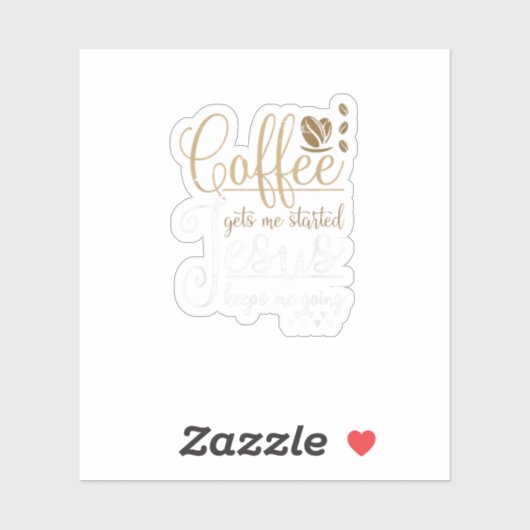 コーヒーは私がイエスに行保くイエスを始めた シール (シート)