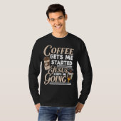 コーヒーは私がイエスを始め保たキリスト Tシャツ (正面フル)