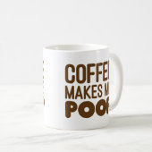 コーヒーは私にウンチのマグのブラウンの文字をします コーヒーマグカップ (正面右)