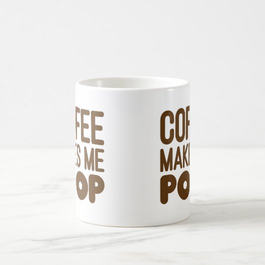 コーヒーは私にウンチのマグのブラウンの文字をします コーヒーマグカップ (中央)