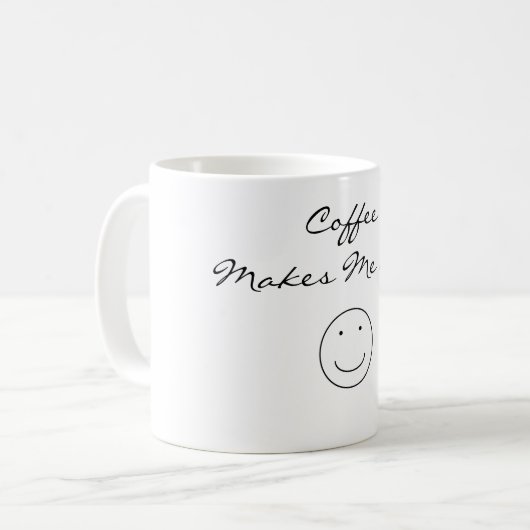 コーヒーは私にウンチのマグをします コーヒーマグカップ (正面左)