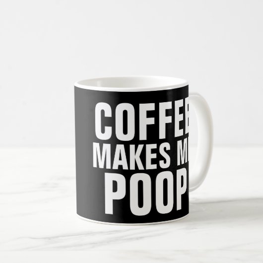 コーヒーは私にウンチをおもしろいなコーヒー・マグします コーヒーマグカップ (正面右)