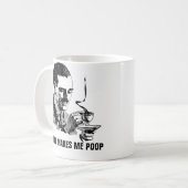 コーヒーは私にウンチをします コーヒーマグカップ (正面左)