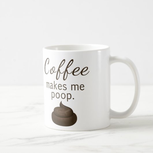 コーヒーは私にウンチをします コーヒーマグカップ (右)