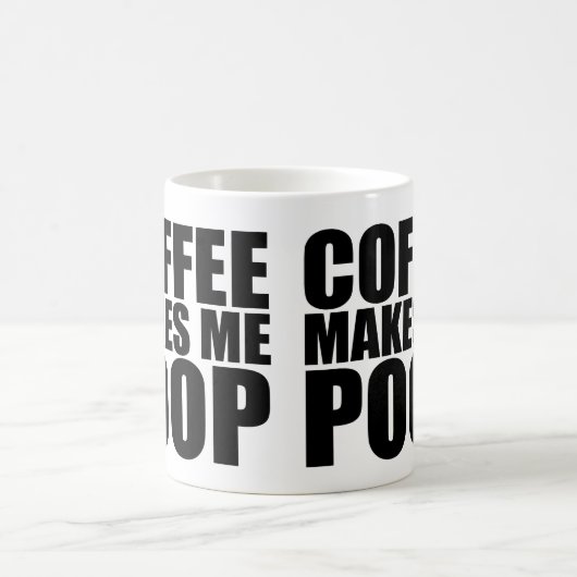 コーヒーは私にウンチをします コーヒーマグカップ (中央)