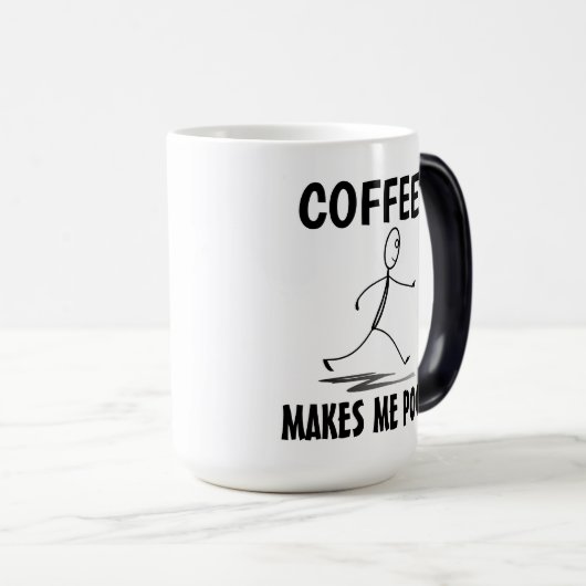 コーヒーは私にウンチを作おもしろいる,コーヒーマグ モーフィングマグカップ (正面右)