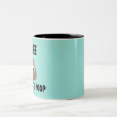 コーヒーは私にウンチマグカップを作る ツートーンマグカップ (中央)