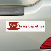 コーヒーは私のお茶です バンパーステッカー (車上)