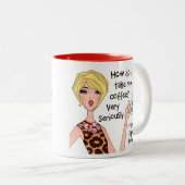 コーヒーは私のすごい力だ!2音式コーヒーマグ ツートーンマグカップ (正面右)