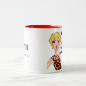 コーヒーは私のすごい力だ!2音式コーヒーマグ ツートーンマグカップ (中央)