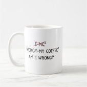 コーヒーは私のエネルギーである – 物理マおもしろいグ コーヒーマグカップ (左)