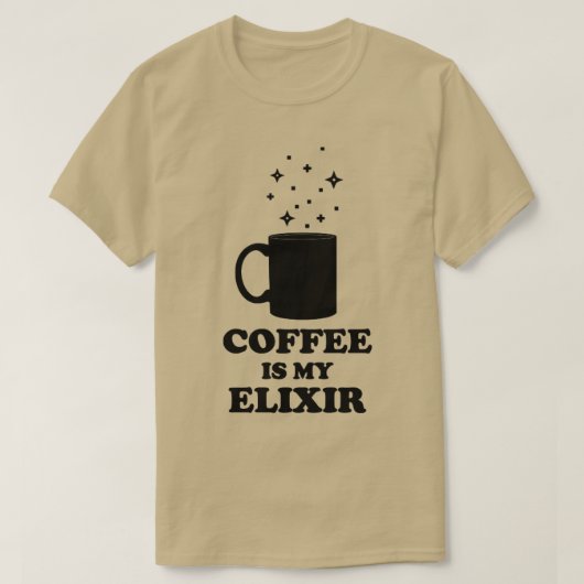 コーヒーは私のエリートだ Tシャツ (デザイン正面)