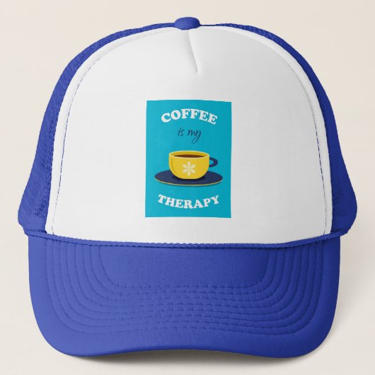 コーヒーは私のセラピートラック帽 キャップ (正面)