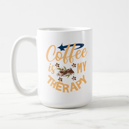 コーヒーは私のセラピーマグ コーヒーマグカップ (左)