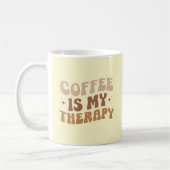 コーヒーは私のセラピーI大好きコーヒー引用文 おもしろい コーヒーマグカップ (左)