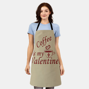 コーヒーは私のバレンタインおもしろい エプロン