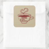 コーヒーは私のバレンタインおもしろい スクエアシール (バッグ)