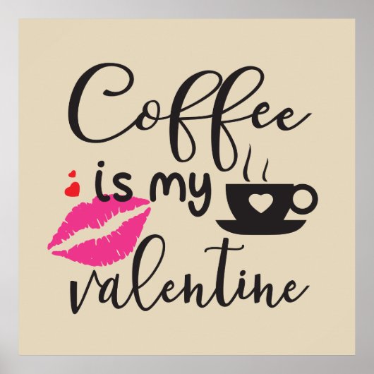 コーヒーは私のバレンタインの女性 ポスター (正面)