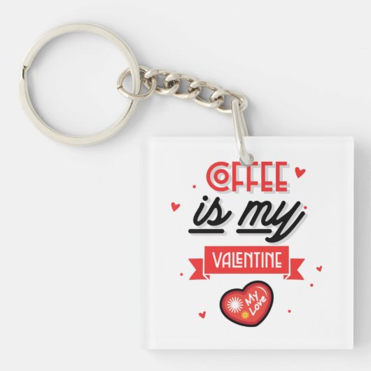 コーヒーは私のバレンタイン キーホルダー (正面)