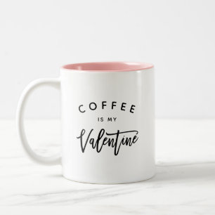 コーヒーは私のバレンタイン·ユーモおもしろいアの台本だ ツートーンマグカップ