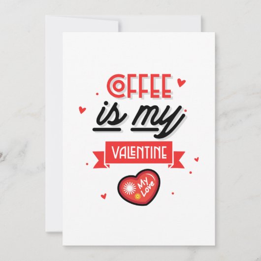 コーヒーは私のバレンタイン - 面白いバレンタインデー シーズンカード (正面)
