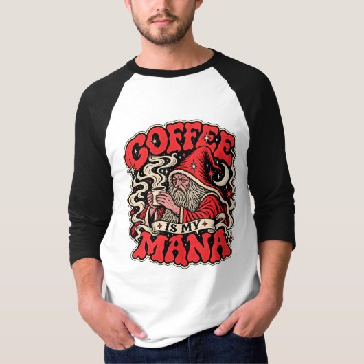 コーヒーは私のマナ Tシャツ (正面)