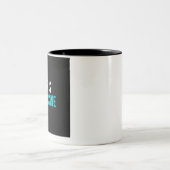 コーヒーは私のワクチンだ ツートーンマグカップ (中央)