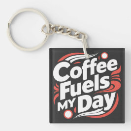 コーヒーは私の一日を潤す キーホルダー