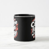 コーヒーは私の一日を潤す マグカップ (中央)