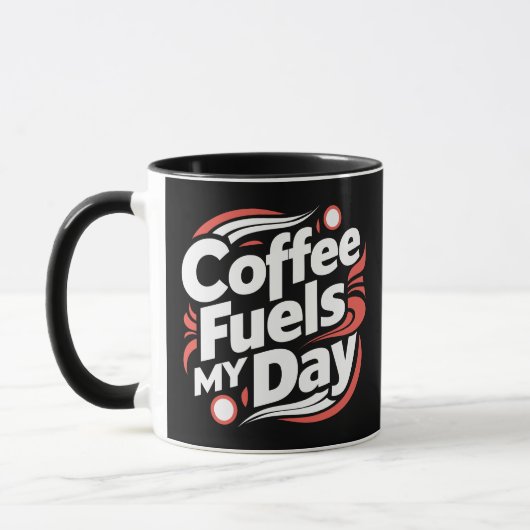 コーヒーは私の一日を潤す マグカップ (左)