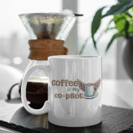 コーヒーは私の共同パイロット コーヒーマグカップ