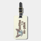 コーヒーは私の共同パイロット ラゲッジタグ (正面縦)