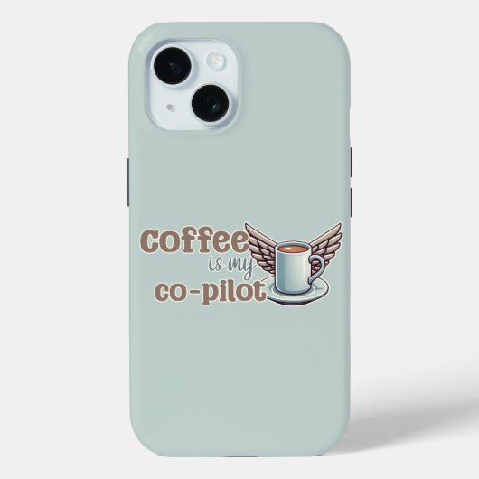コーヒーは私の共同パイロット Case-Mate iPhoneケース (裏面)