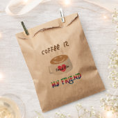 コーヒーは私の友人 フェイバーバッグ (クリップ留めされた状態)