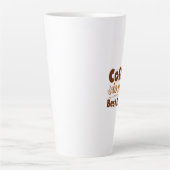 コーヒーは私の友最高の人だ カフェラテマグ (正面)